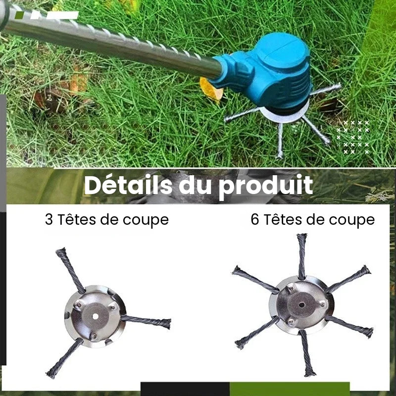 Tête de débroussailleuse à fil d’acier
