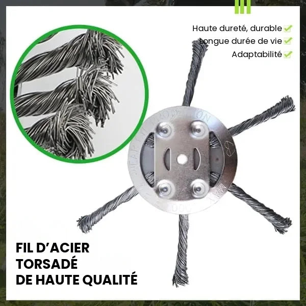 Tête de débroussailleuse à fil d’acier